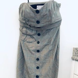 ANTHROPOLOGIE Strapless Knee Length Dress